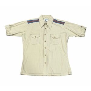 Vintage Monzini Monticello Western Cowboy Mens Button Shirt 16‎ - 16 1/2" Medium